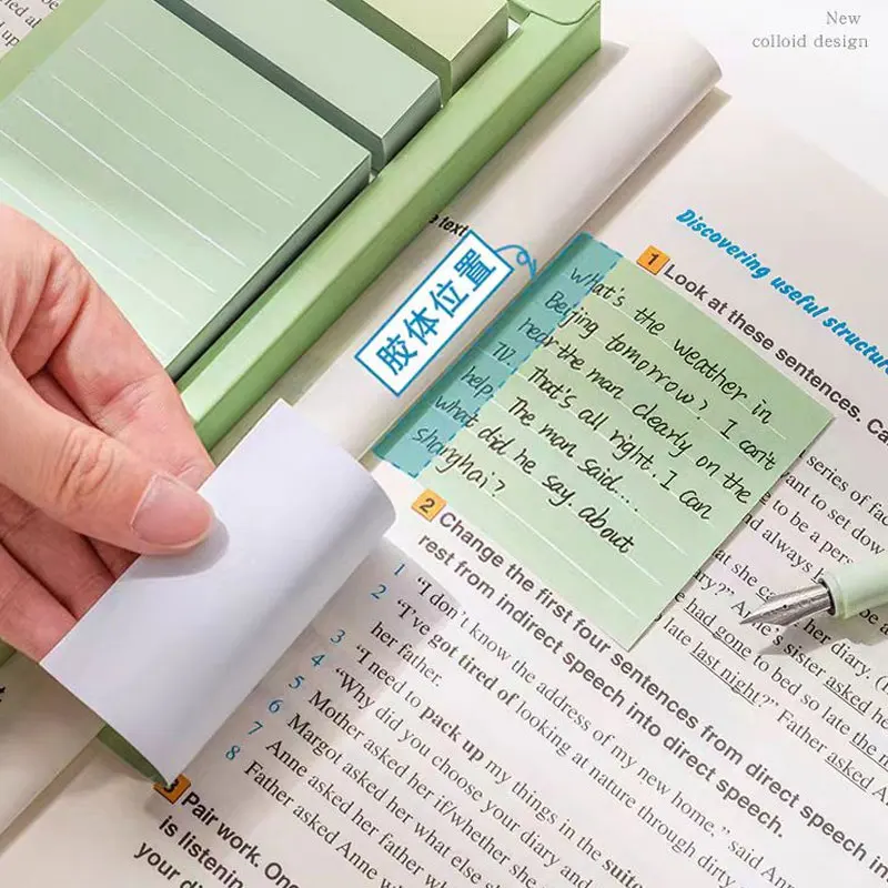 1Piece 480Sheets Multicolor Sticky Index Tabs Strip Tabs Sticky Notes Bookmark Marker Sticker Office School Supplies Notebooks