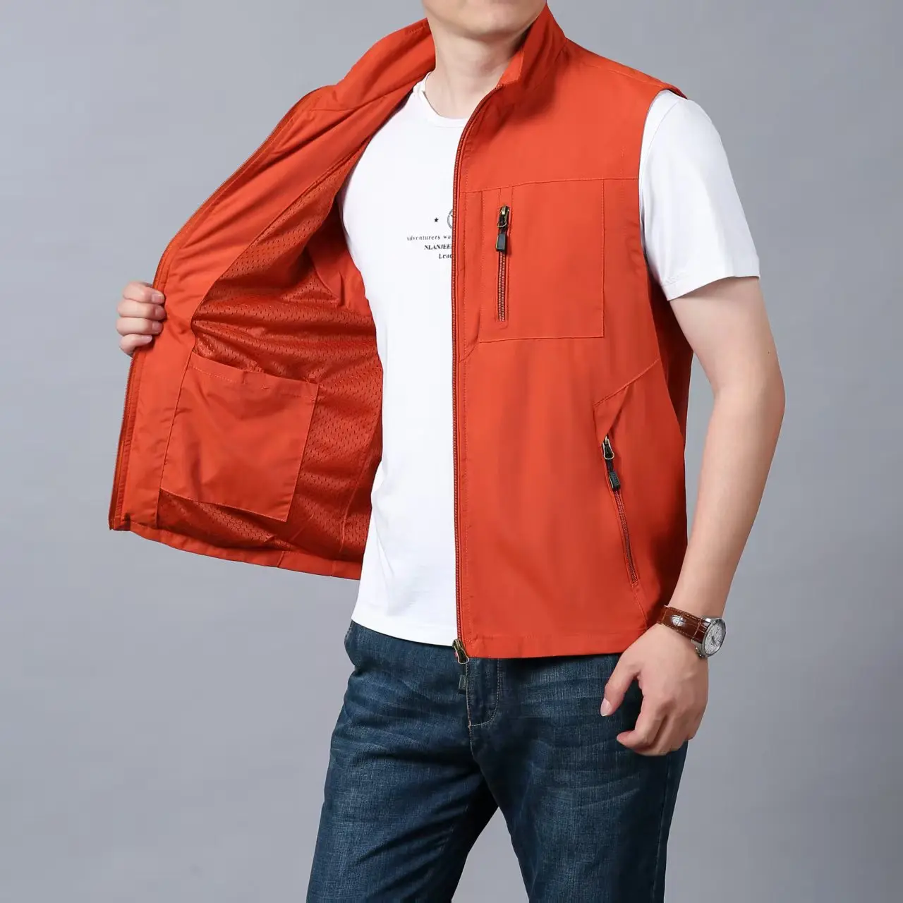 Photography Vest Loose Solid Color Tooling Outdoor Leisure Summer Vest Men Quick Drying Fishing Vest Nen Multi-pocket Clothes
