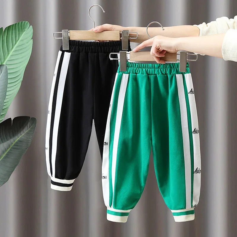 

Kids Baby Boys Cotton Loose Pants Sports Clothes Children Wears Infant Elastic Trousers Bottoms 2-10Years Boys Jogging Pants