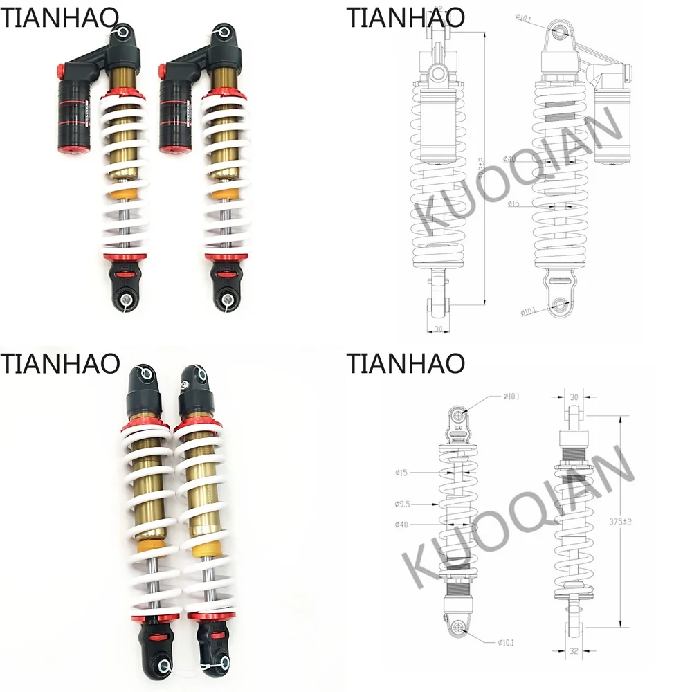 800 CF800 2 X8 Front and Rear Shock Absorber with Air Bag OE 7020 051600 30000 7020 061600 30000 for 4x4 ATV UTV Spare Parts