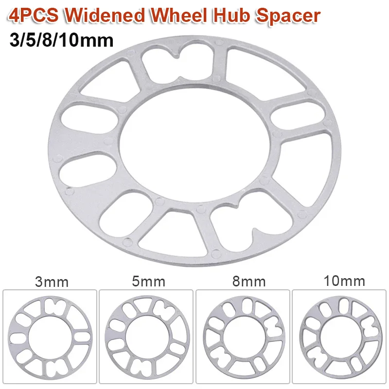 4PCS Widened Wheel Hub Spacers 3/5/8/10mm Gasket Tire Hub Adapters Tire Accessories For 4x100 4x114.3 5x100 5x108 5x112 5x114.3