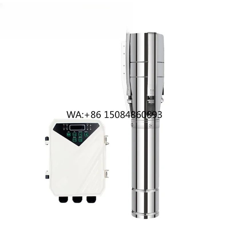 

High Lift Solar Deep Well Submersible Pump With MPPT Controller Large Flow Farm Agricultural Well Water Lifting System