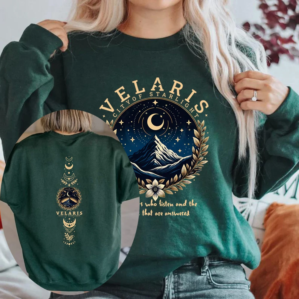 Velaris City of Starlight Sweatshirt ACOTAR Hoodie The Night Court Sweatshirt Women Graphic Hoodies Vintage SJM Merch Pullover