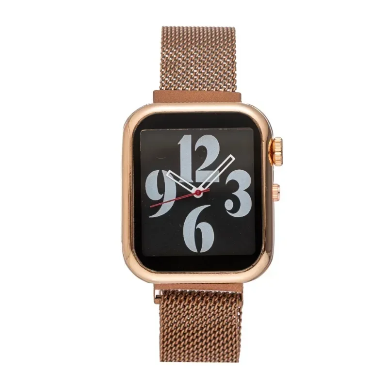 Quartz Square Magnet Mesh Strap Watch, relógio não inteligente para homens e mulheres, relógio estilo esportivo, drop shipping, marca