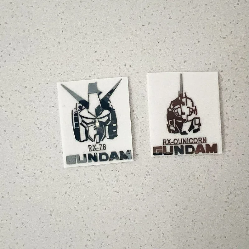 New Gundam Metal Stickers Anime Action Figure Cartoon Waterproof Graffiti Sticker Phone and Laptop Car Decoration Christmas Gift - Image 2
