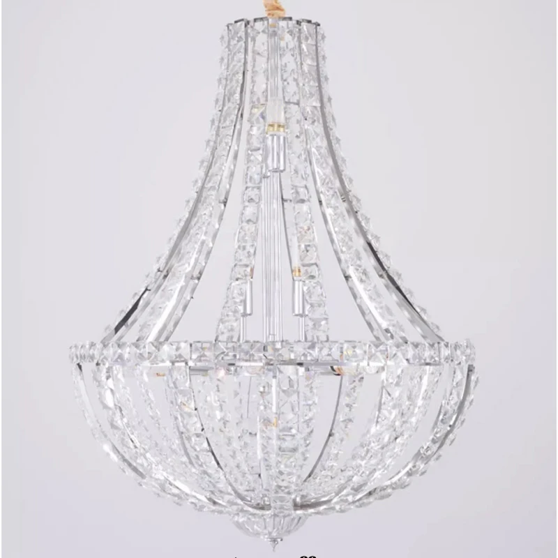 Luxury Wedding Crystal Chandeliers Lights Fixture American Modern Large Chandelier European Art Deco Living Room LOFT Droplight