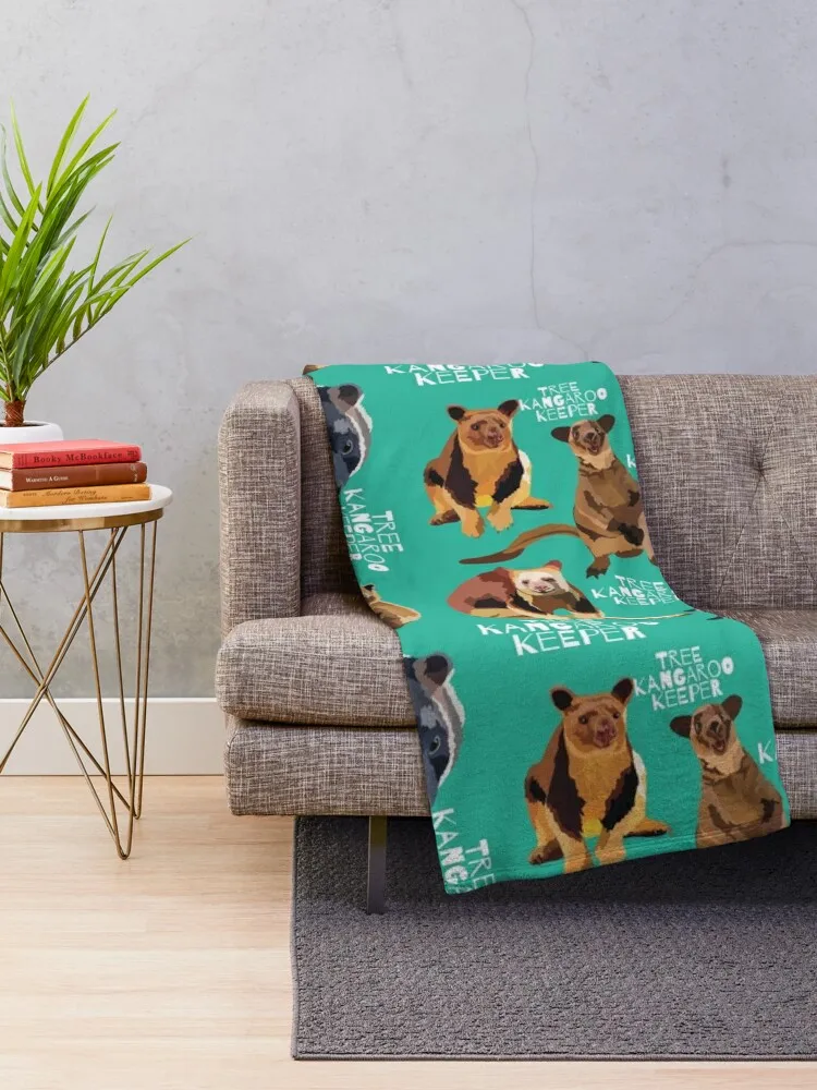 Tree Kangaroo Keeper  Throw Blanket Cute Plaid Giant Sofa Blankets