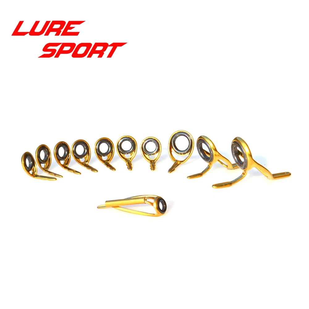 

LureSport 11 шт. Набор направляющих KT6 KW8 направляющая MN5 Верхняя направляющая Золотая стальная рама Направляющая Стержень Строительный компонент Ремонт DIY Аксессуар