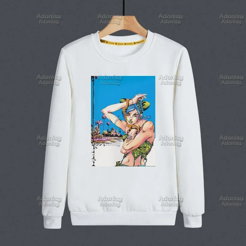 

Stone Ocean JOLYNE CUJOH Jojo Bizzare Adventure Spring Autumn Male Casual Hoodies Streetwear Sweatshirts Men's Clothing Tops