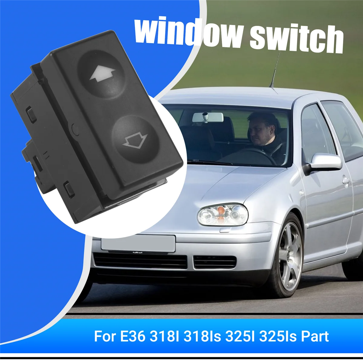 Power Door Window Lifter Switch Control Button for E36 318I 318Is 325I 325Is Part Number:61311387387