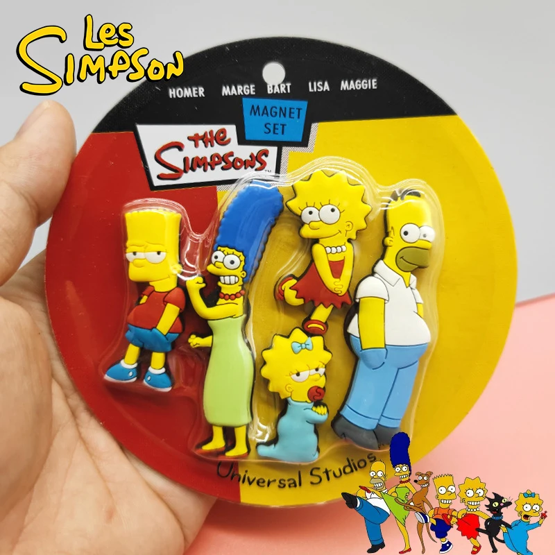 Disney Simpsons Fridge Magnets Creative Homer PVC Refrigerator Magnet Kids Stationery Box Magnetic Sticker Party DIY Decor