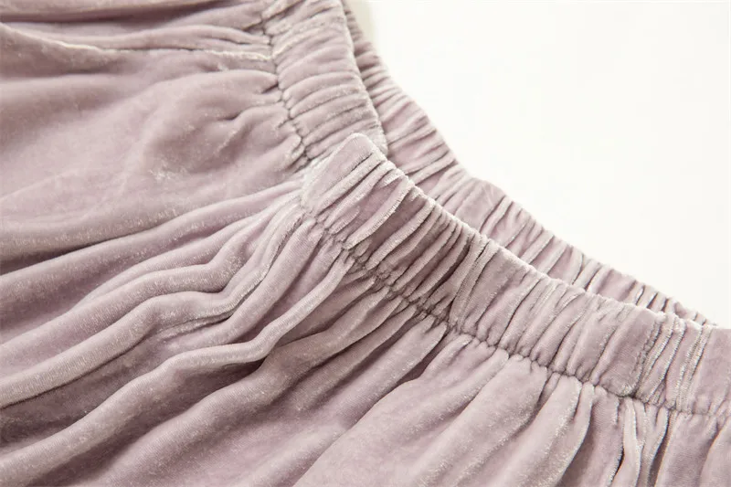 2026 Damenmode Frühling/Herbst Neue 30 % natürliche Maulbeerseide Samt Feste elastische Taille Taschendesign Hose mit geradem Bein