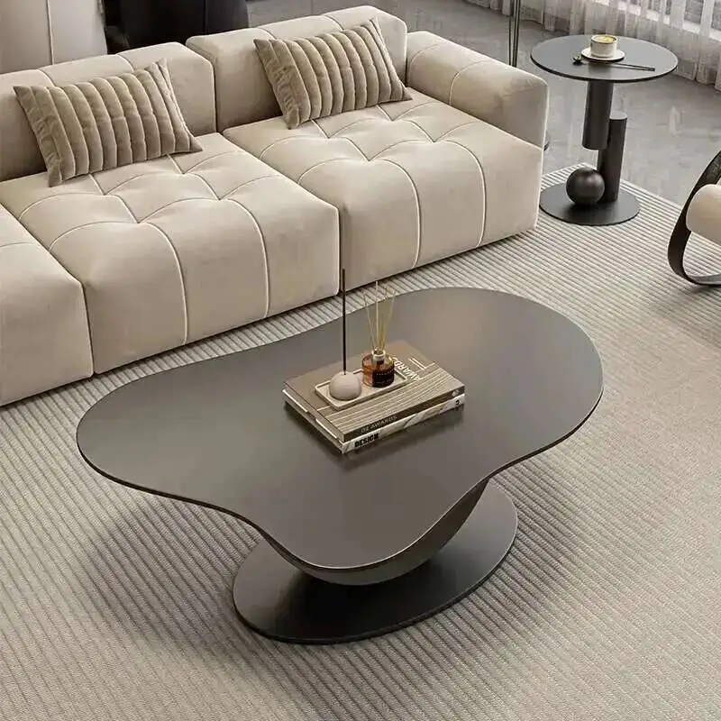 

Modern Luxury Coffee Table Simple Living Room Rock Plate Shaped Irregular Creative Tea Table Tavolino Da Salotto Furniture