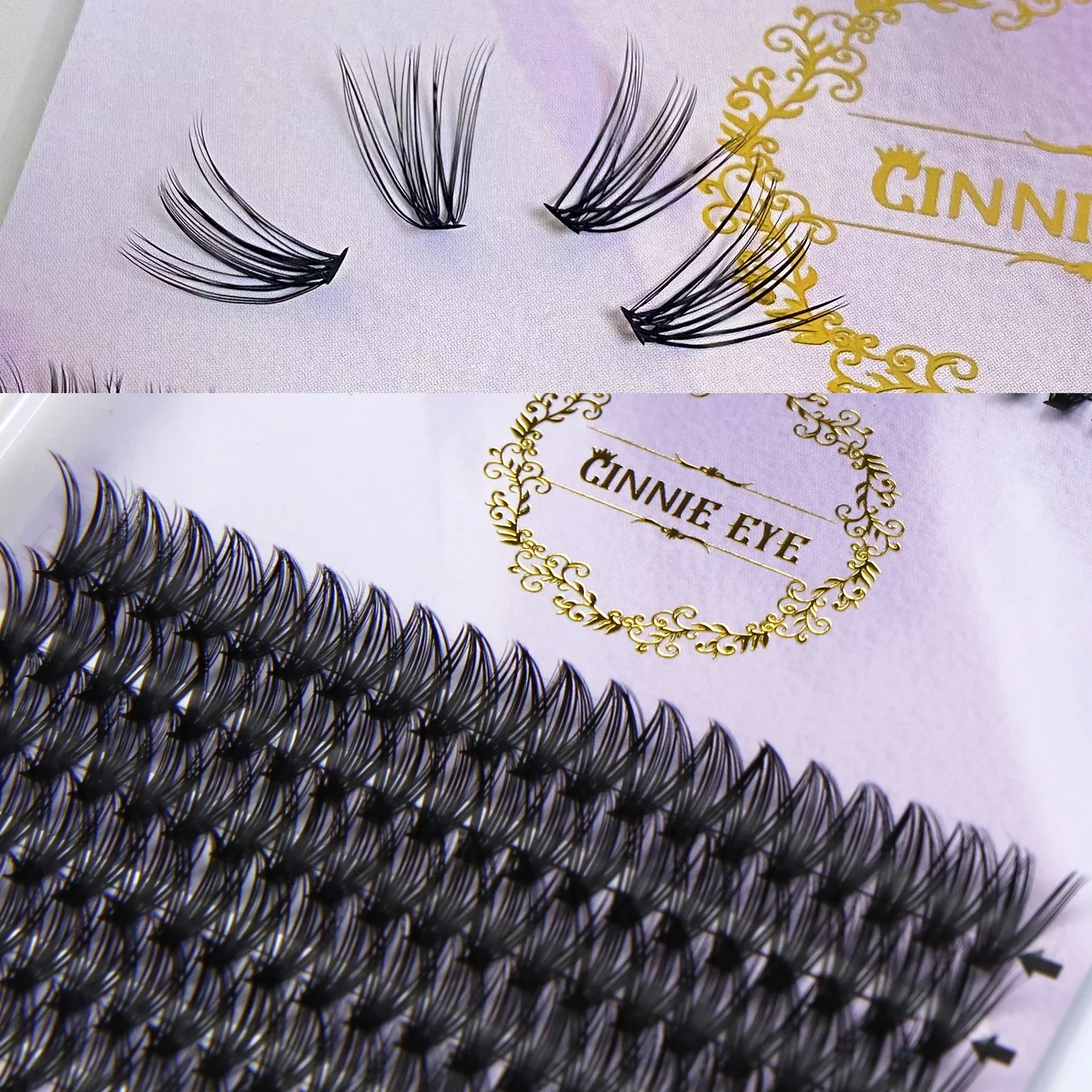 30D/40D Bundles Eyelashes Individual Cluster Lash Extension DIY Makeup False Eylash Volume Fans Wispy Ready Made Lash Bunches