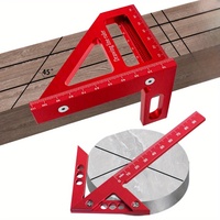 Carpenter Square Protractor,Center Scribe Gauge Kit Center Finder Miter Triangle Ruler T-Type Scriber Layout Measuring Ruler