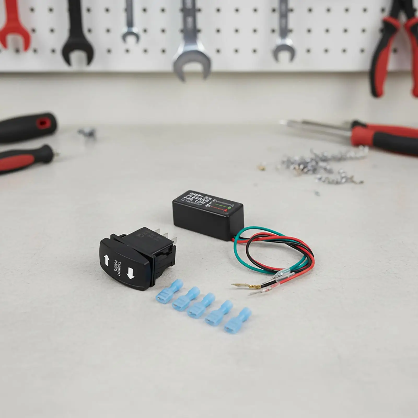 

LED Flashers Kit ATV Turn Signal Kit 3-Wire Hookup System Compact Dashboard Design Enhanced Visibility Indicators