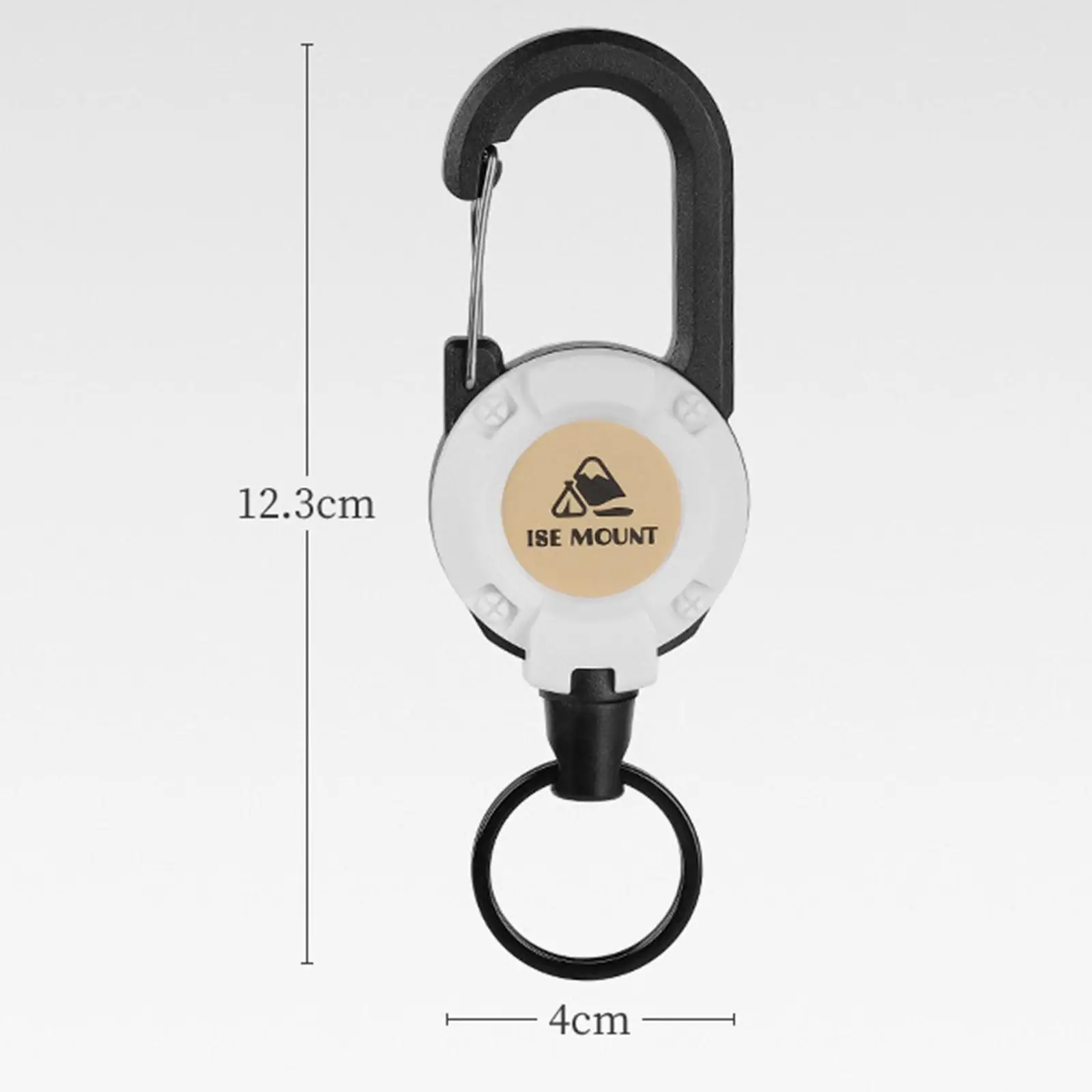 Retractable Badge Reel Keychain Steel Cord 60cm for Climbing Carabiner Key Holder Outdoor Gear
