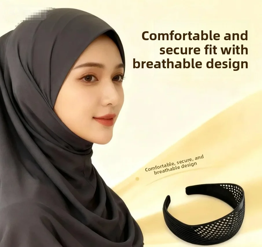 

Muslim Headscarf Headband. Nylon Crown D Headscarf Fastener for Securing Muslim Headscarves, Keeps Hair Neat Even in Wind