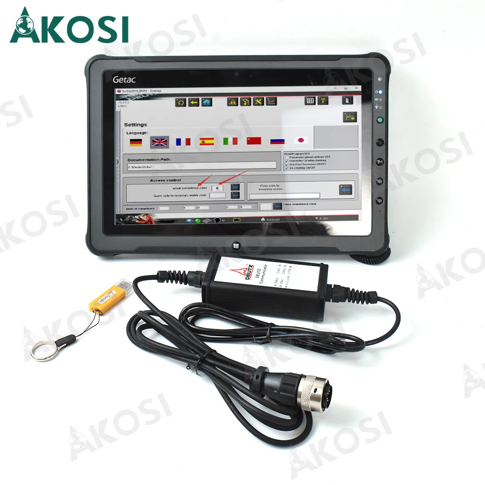 For Deutz controllers DECOM Diagnostic kit For SerDia 2010 diagnostic and programming tool AND F110 Tablet