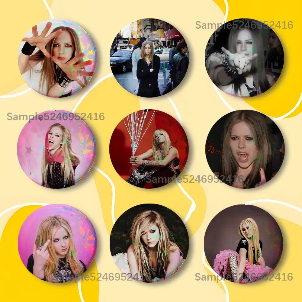 A-Avril Lavigne Let Go Badge Brooch Figure Lapel Pins Clothes Backpack Fashion Cute Collection Decoration Display