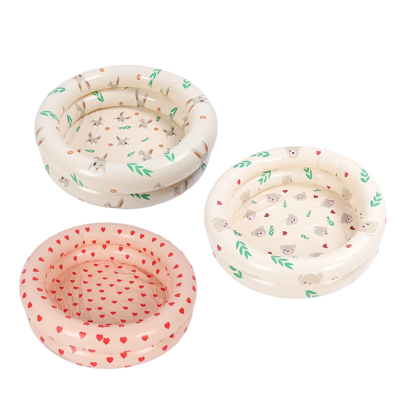 حمام سباحة قابل للنفخ للأطفال الصغار متعدد الأغراض مضاد للخدش، سهل الإعداد، كرة قابلة للنفخ، حمام سباحة مستدير من مادة PVC قابل للطي للفناء الخلفي