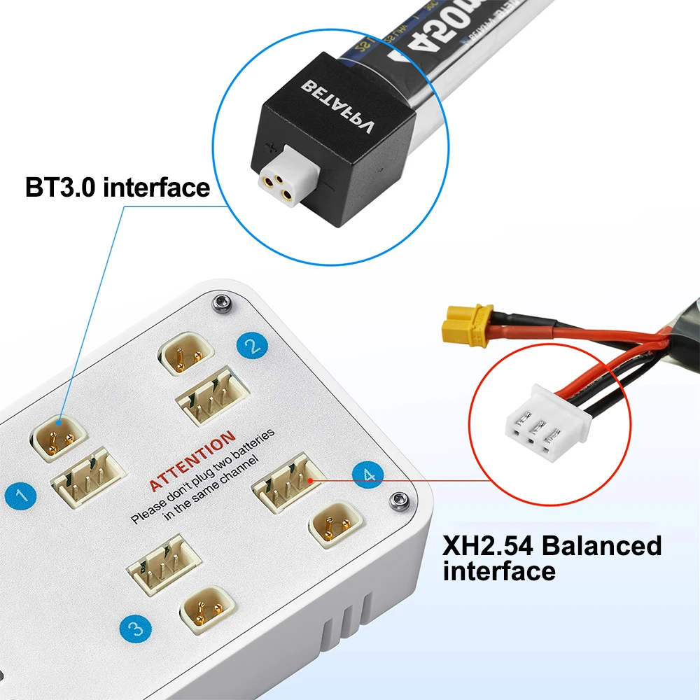 VIFLY toothstor Drone Traversal Loop 2S battery charger Toothstor supports BT3.0 and XH2.54 Multiple Power Input
