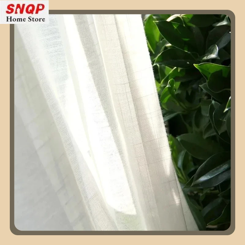 

Modern Minimalist White Tulle Curtains Living Room Dining Room Bedroom Balcony Bay Window Light Custom Luxury Kitchen Window
