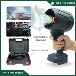 Turbo Jet Fan – 1900g Powerful Brushless Motor Air Blower for Car Drying, Leaf & Snow Removal Works with Makita 18V 21V Battery