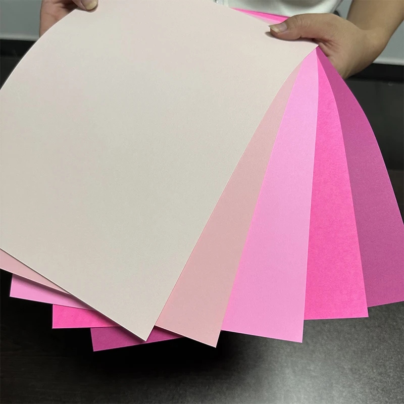 20 Sheets A4 Red Pink Yellow Blue Black Gray Brown Series Cards Thick Paper 8.5 \