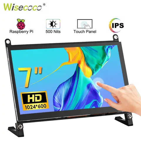 휴대용 IPS 라즈베리 파이 모니터, 윈도우 노트북용 터치 스크린 LCD 디스플레이, AIDA AIDA64 CPU 바나나 파이, 500Cd/m², 7 인치, 1024*600 오렌지 Pi 3/Ras Pi4 3B+3B 2B BB/컴퓨터 GPU RAM HDD