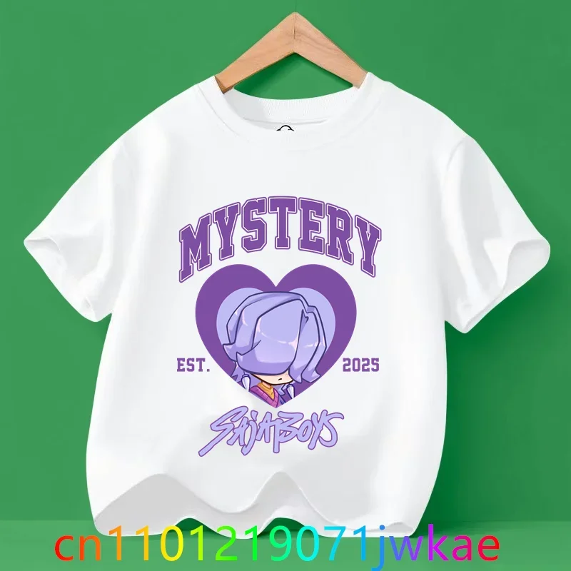 

Baby Girl Clothes KPop Demon Hunters Print Kids T-shirt Fashion Casual Tops 2025 Movie Crew Neck Cartoon Girls Boys Tee Casual