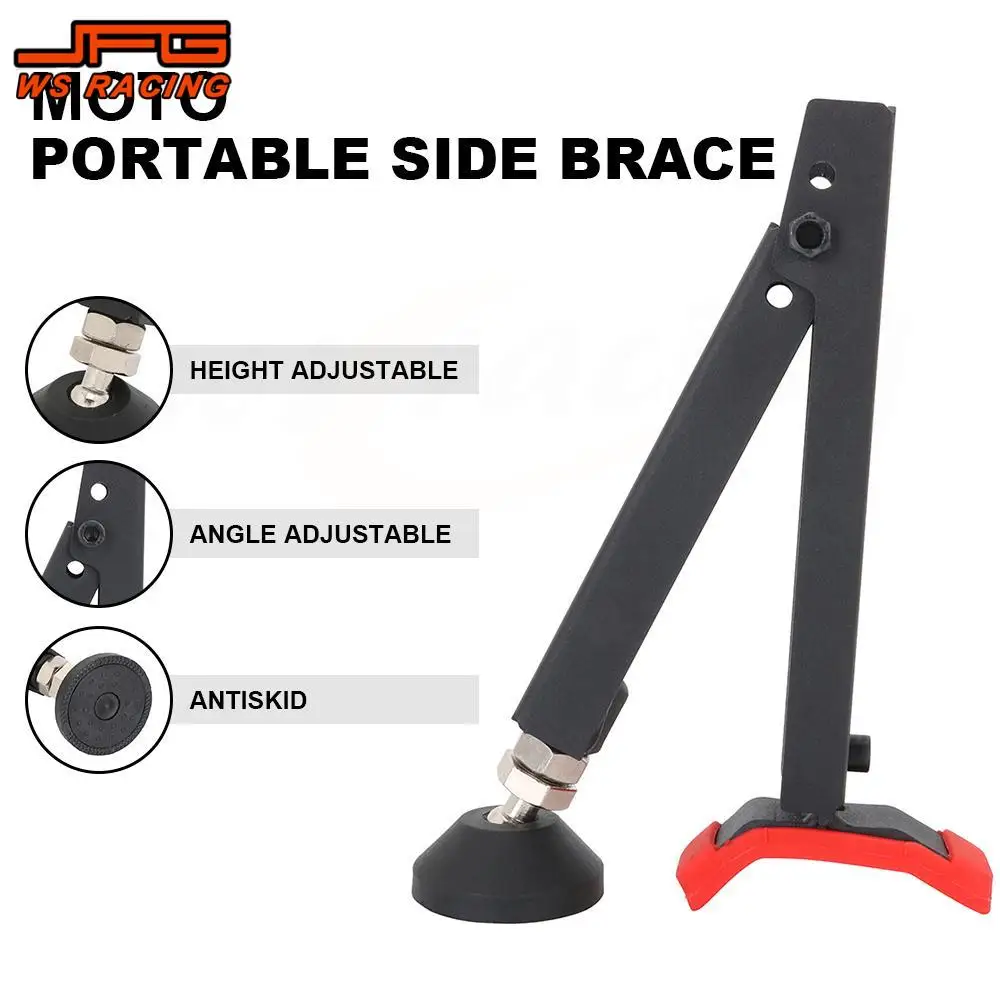 Adjustable Wheel Support Motorcycle Side Stand Holder Frame Bike Bracket Swingarm Lift Universal Dirt Pit Bike Repairing Tool