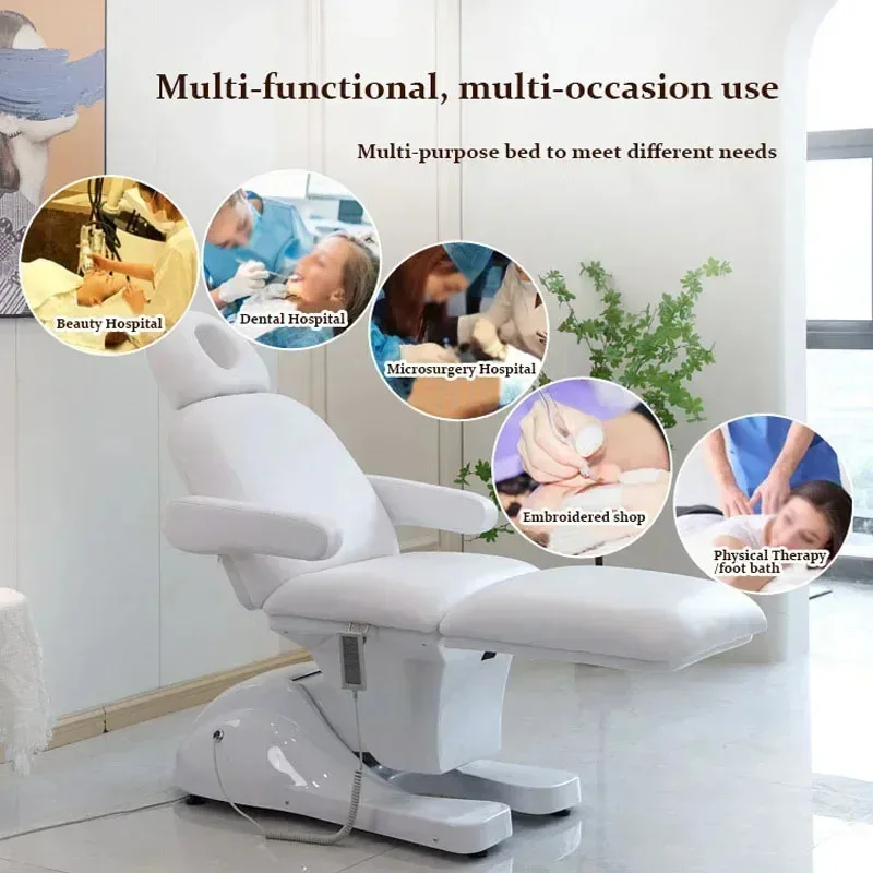 Электрическая косметическая кровать для чистки ушей, салон красоты, специальное кресло для лечения, регулируемый медицинский спа-массажный стол, кровать для татуировки
