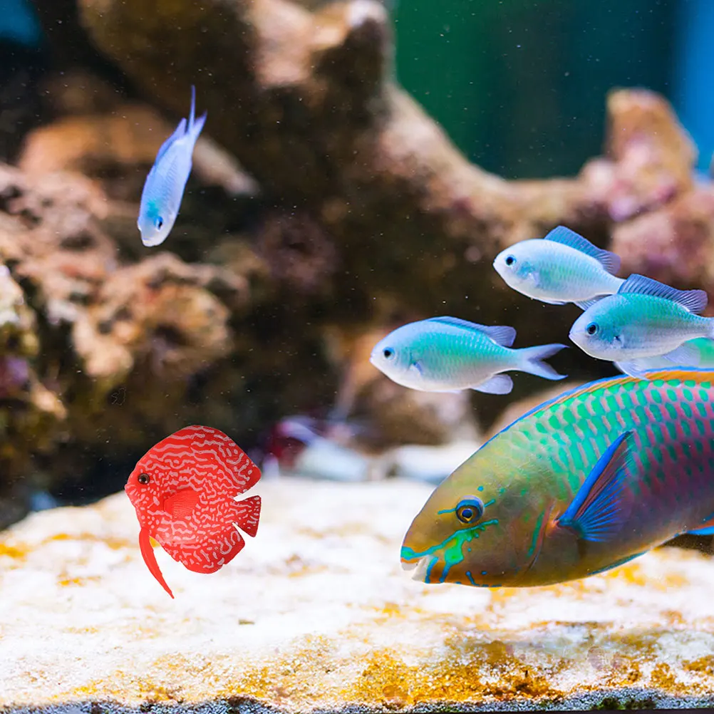 

2pcs Silicone Simulation Decor Fake Ornament Supplies Tank Artificial Decoration Decor Aquarium Simulation Ornament Luminous