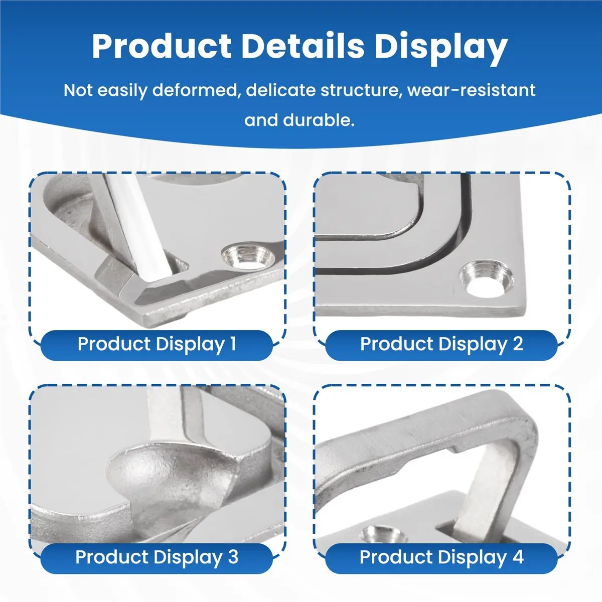 A74U Stainless Steel 316 Flush Lift Ring Hatch Pull Handle Locker Cabinet Boat Marine Hardware