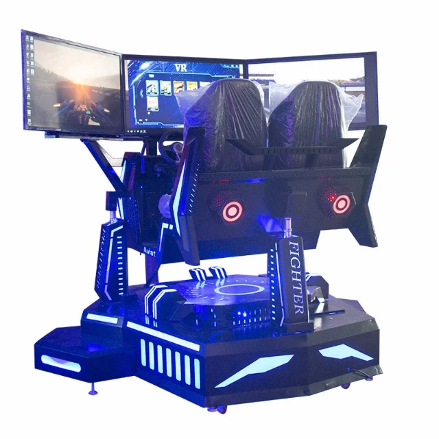 Indoor Amusement Products Vr 3 Screen 6 Dof Motion 4D Car Gaming Chair Racing Simulator