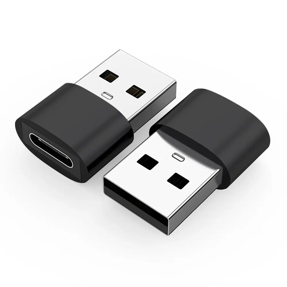 Adapter USB-C żeński na USB-A męski, 1 szt./2 szt., konwerter kabla ładowarki typu C na USB-A do IWatch 7, AirPods, MacBooka, iPhone'a — 2