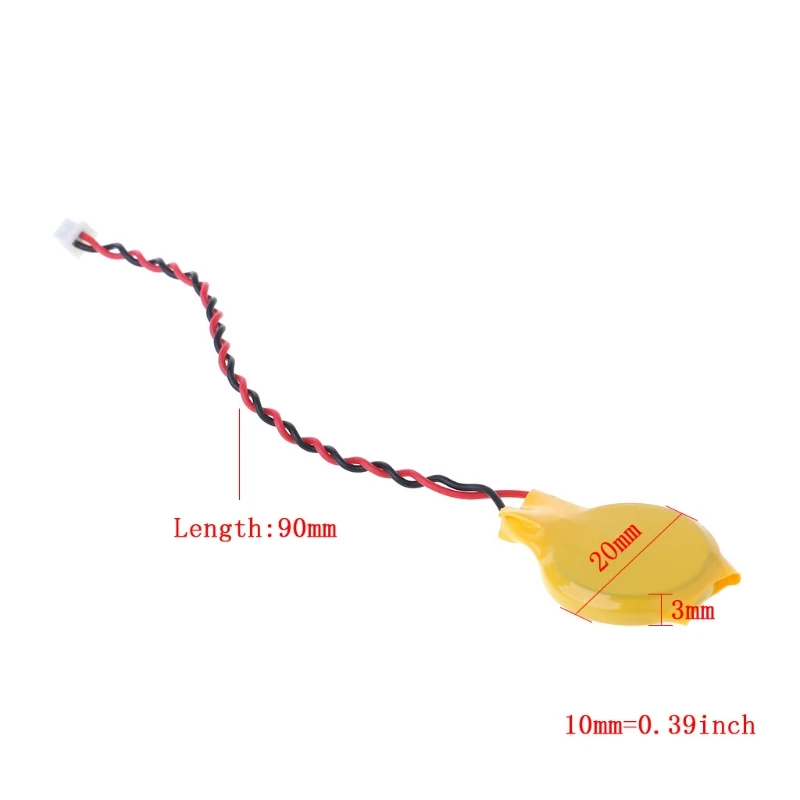 T3LB 10 قطعة/المجموعة CR2032 2032 سلك البطارية 2 دبوس اللوحة الأم للكمبيوتر المحمول BIOS CMOS بطارية مع سلك تفكيك البطارية استبدال 230