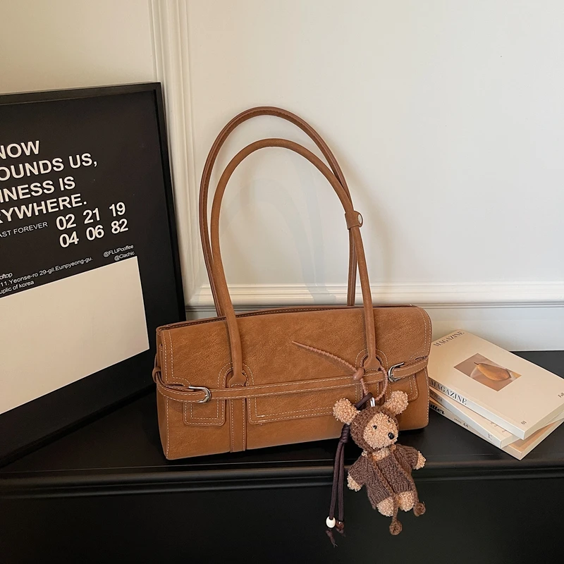 

2026 Fashion New PU Square Shoulder Bags Solid Hasp High Quality Sense of Luxury Popularity Designer Style Handbags for Women