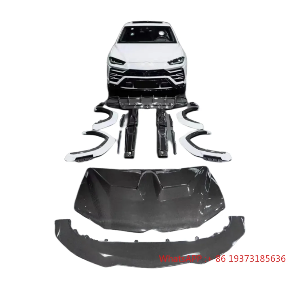 1016 Style Wide Body Kit for Lamborghini Urus Carbon Fiber Body Kit Urus Carbon Fiber Front Lip Diffuser Spoiler Hood Wide-body