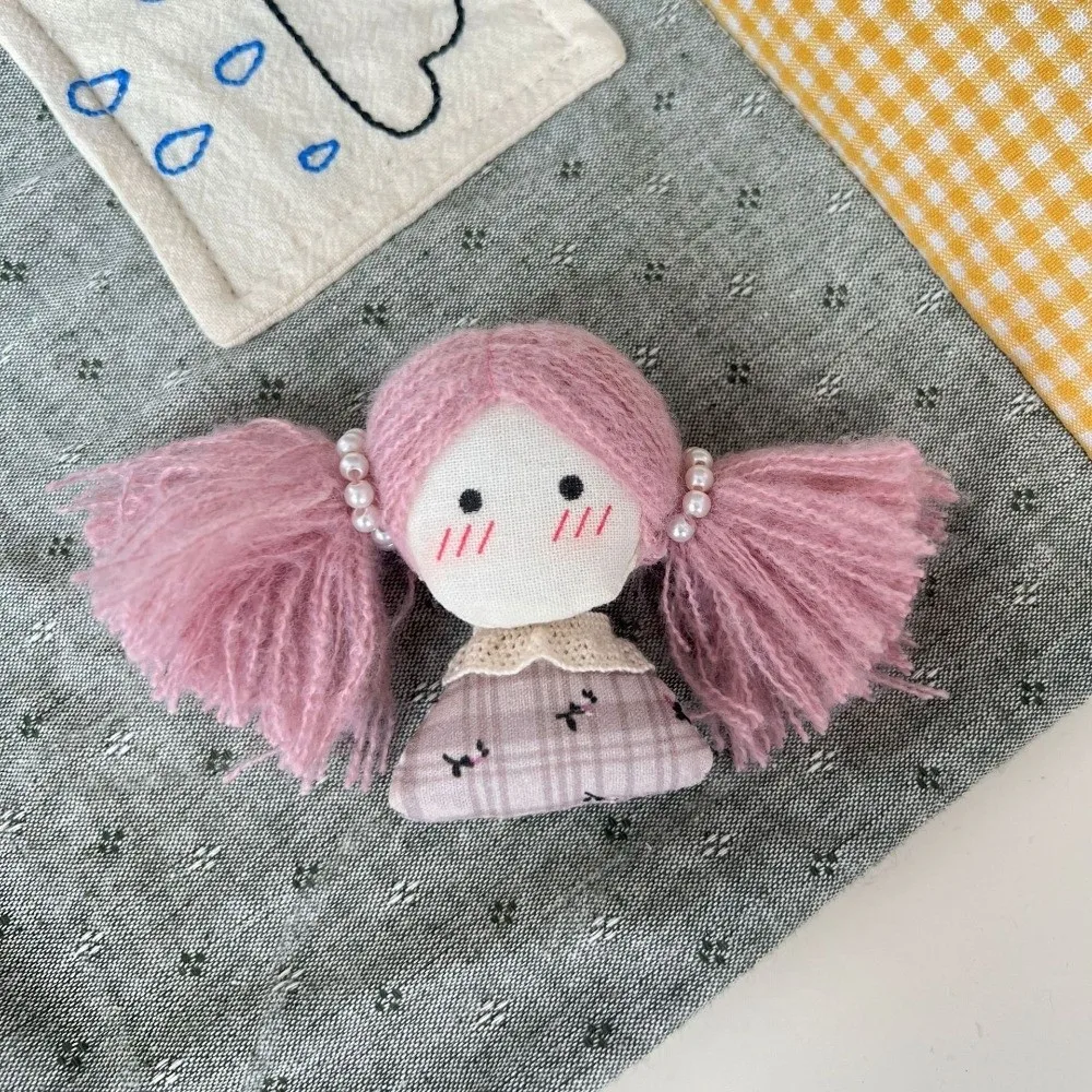 Sweet Handmade Braid Girl Fabric Cotton Filled Fabric Girl Premium Quality Versatile Mini Cartoon Spring