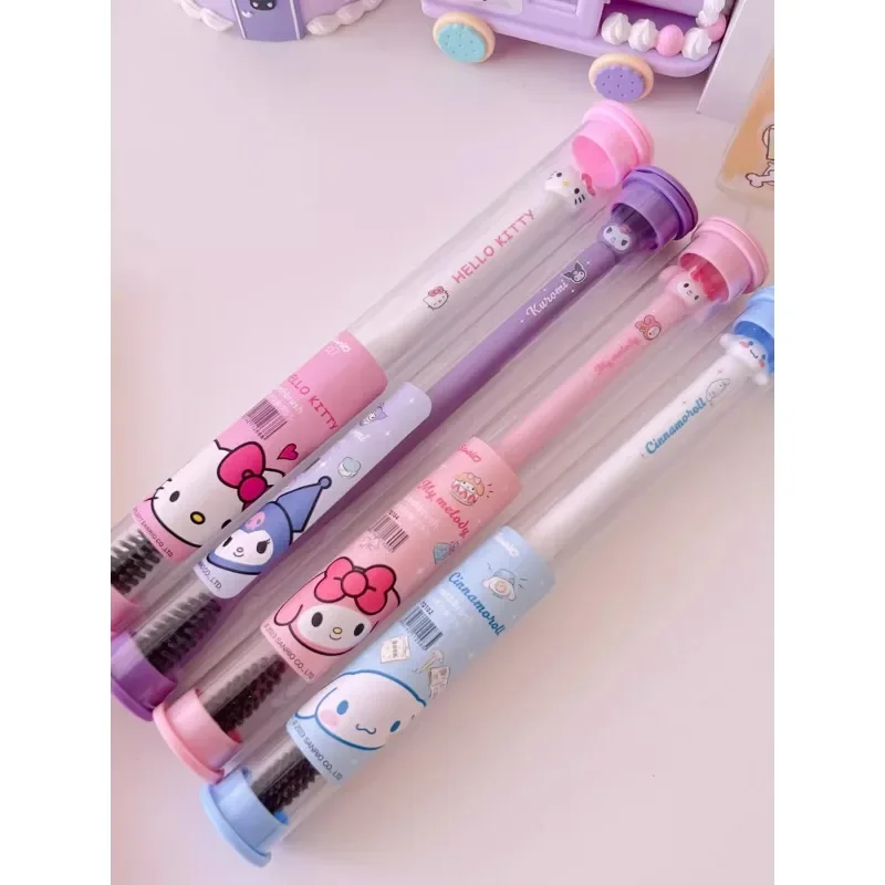 Anime Sanrio Toothbrush Hello Kitty Melody Kuromi Cinnamoroll Cartoon Student Adult Household Toothbrush Cleaning Birthday Gifts