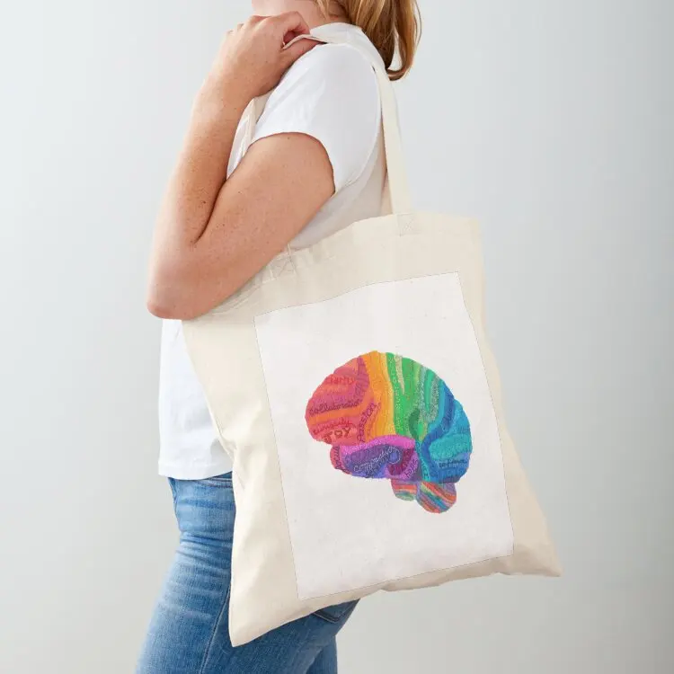 Word Cloud Brain Tote Bag Handbags women cute pouch bag tote bag men