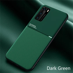 Luxury Leather Armor Case For Huawei P90 ProMax P80 P70 P60 P30 P40 20 30 40 P40Pro Matte Magnetic Holder Soft Silicone Covers