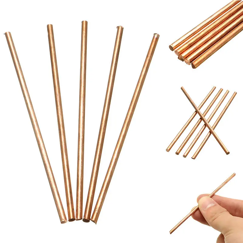 5Pcs Solid Round Copper Bar 3mm Diameter 300mm Length Metal Bar Rod