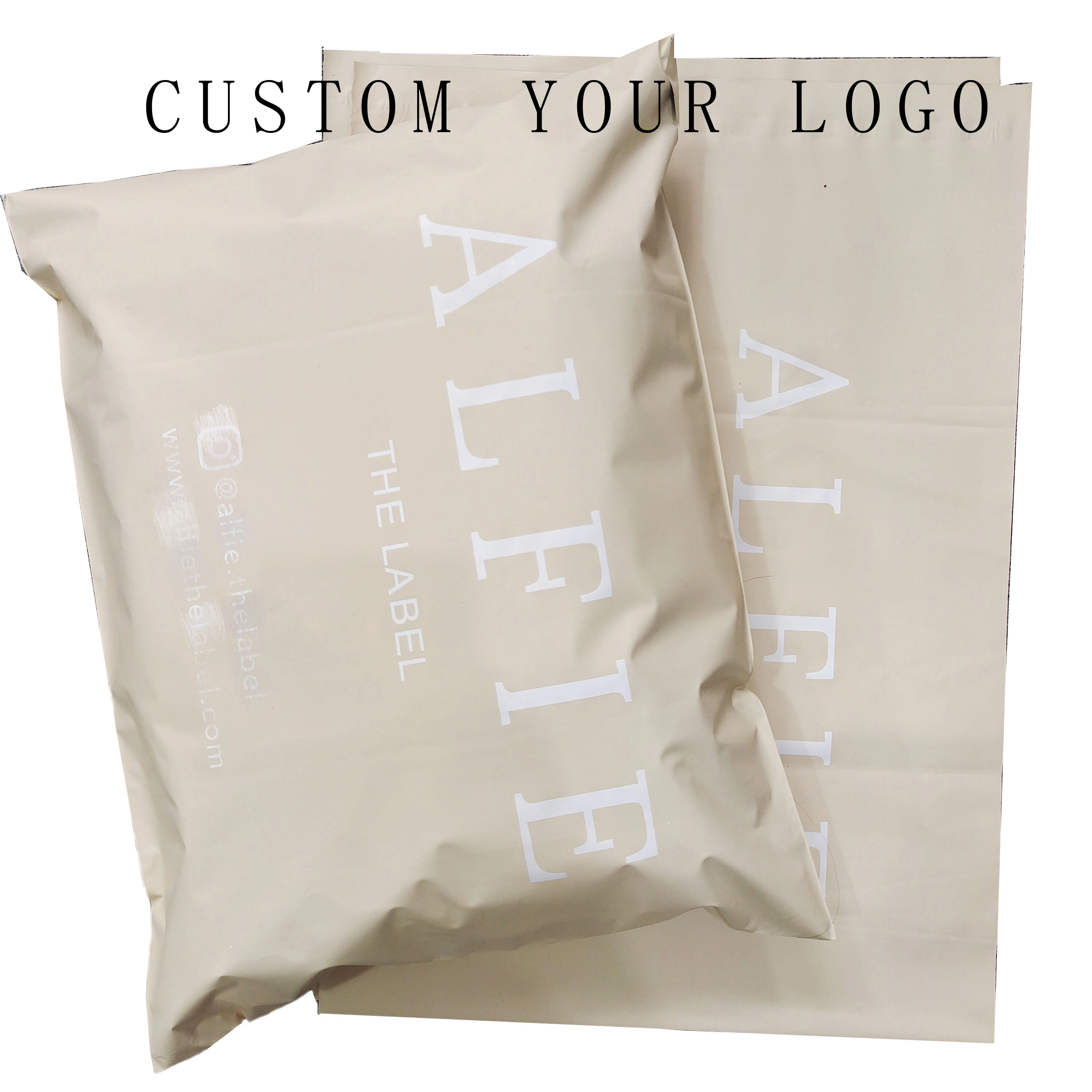 Bolsas de correo biodegradables, poly mailers shipping, nude matte, custom poly shipping