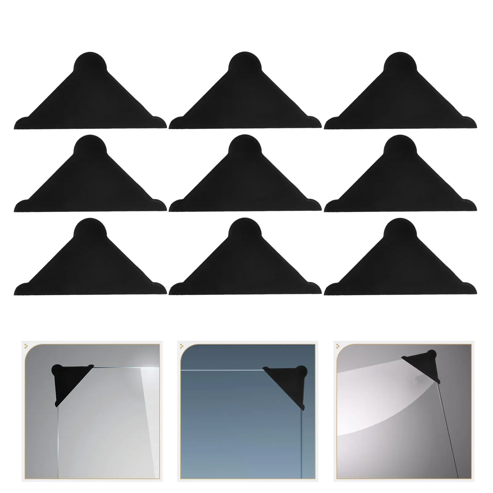 100Pcs Glass Sheets Corner Protectors Triangle Plastic Guard for Bathroom Tempered Glass Packaging Shipping Safety Edge Cover