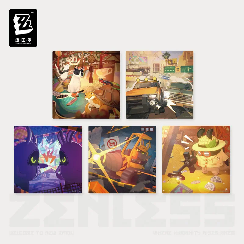 

Mihoyo Original Zenless Zone Zero Official LDLY Series Collection Cards Set Ellen Joe Image Collection Transparent Card Set Gift