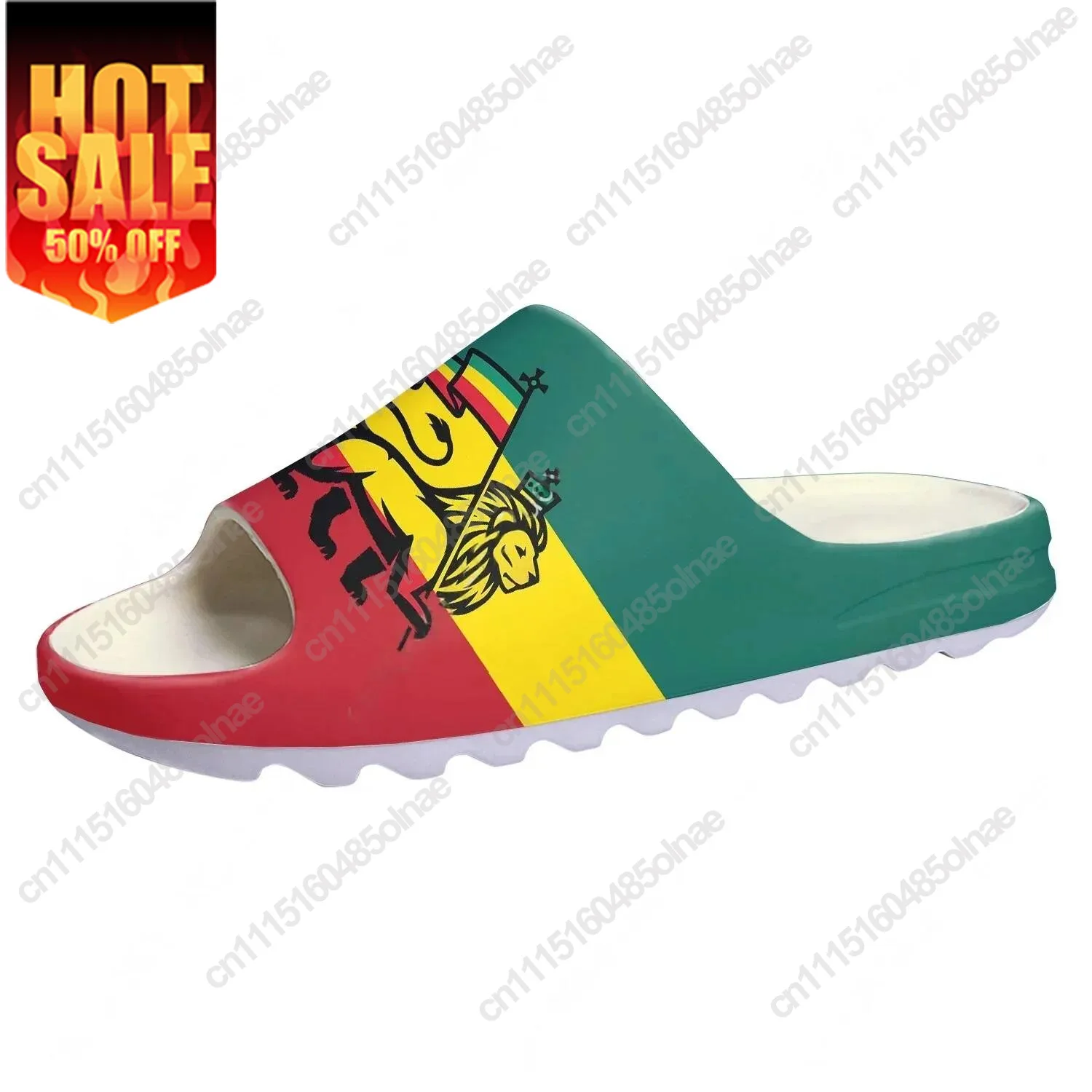 Reggae Rastafarian Rasta Rastafari Lion Of Judah Soft Sole Sllipers Mens Womens Sandals Custom Step On Water Shoes