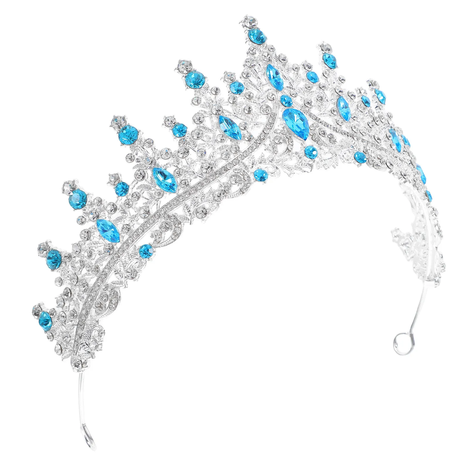 Rhinestone Crown Hair Accessory Sparkling Birthday Wedding Party Performance Bridal Tiara Headband Elegant Headpiece